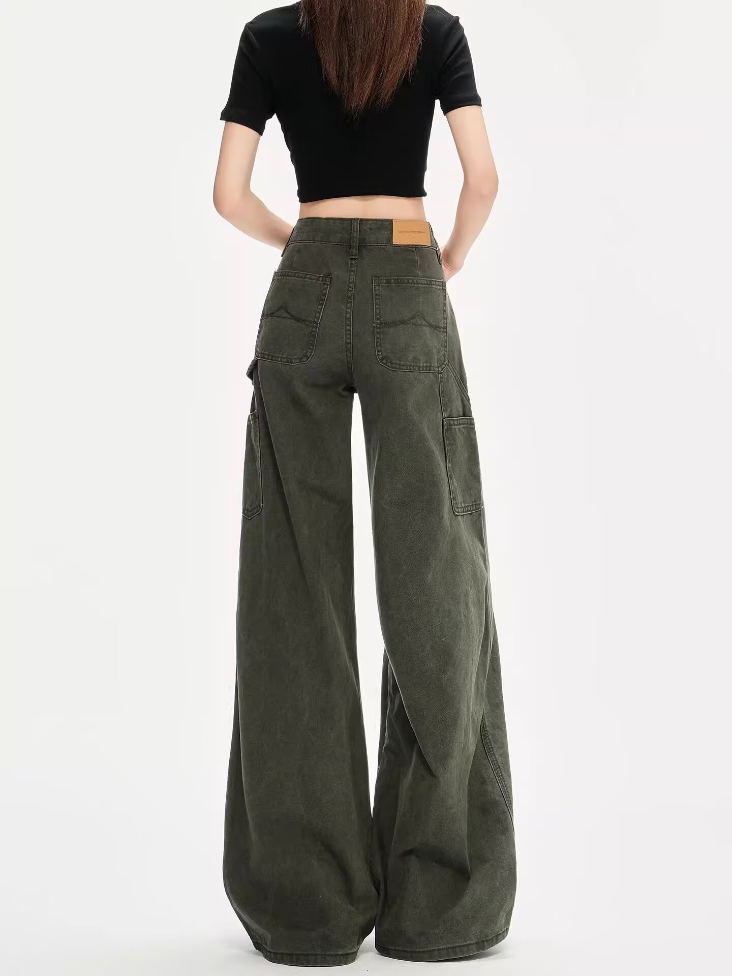 Women's Summer New Design Loose Straight-leg Flared Casual Overalls — изображение 2