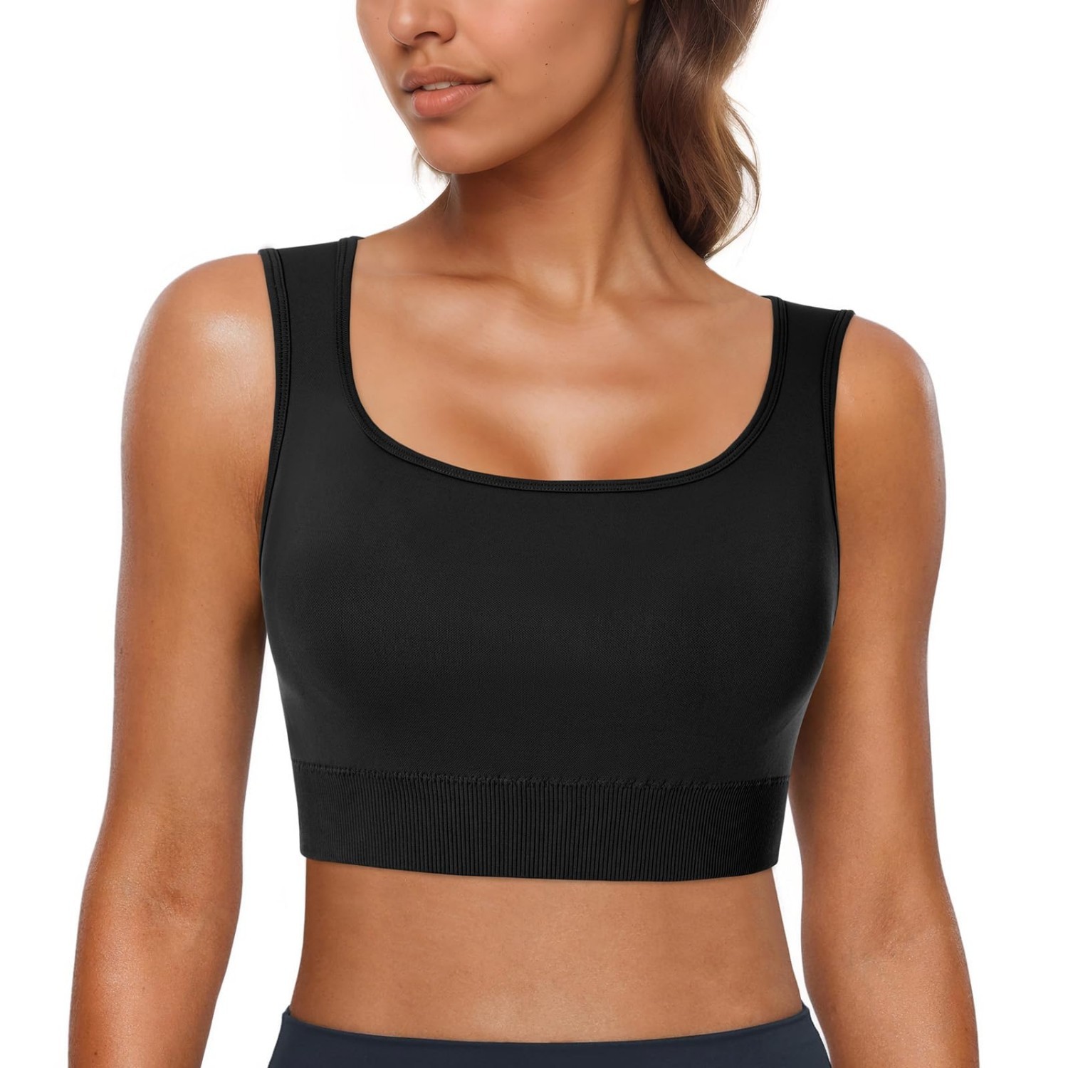 Womens Sport Bras Removable Padded Workout Yoga Gym Running Crop Tank Top - Image 7
