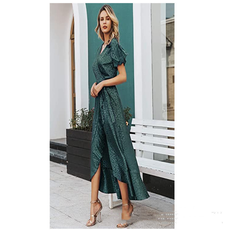 Women's Summer V-neck Ruffled Dress – Bild 7