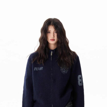 American Retro Minority Design Zipper Sweater For Men And Women