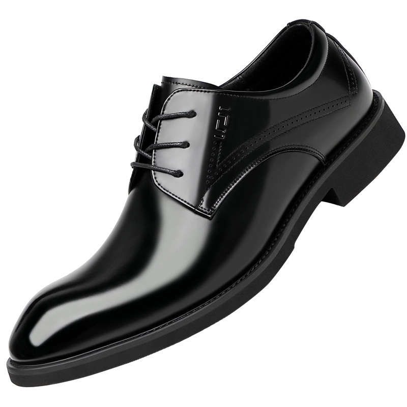 Business Formal Wear Genuine Leather Breathable Increased Men's Shoes - Image 5