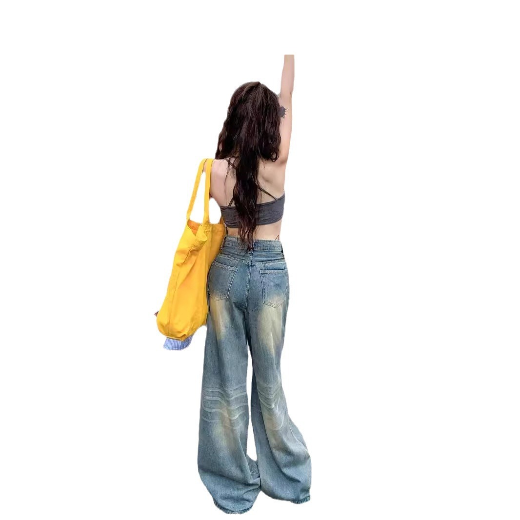 American Retro Distressed Straight Jeans - Image 5