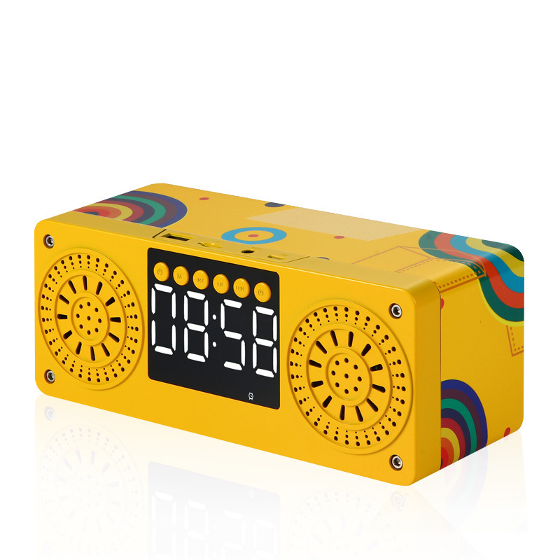 Wooden Clock Bluetooth Speaker Retro Subwoofer - Image 7