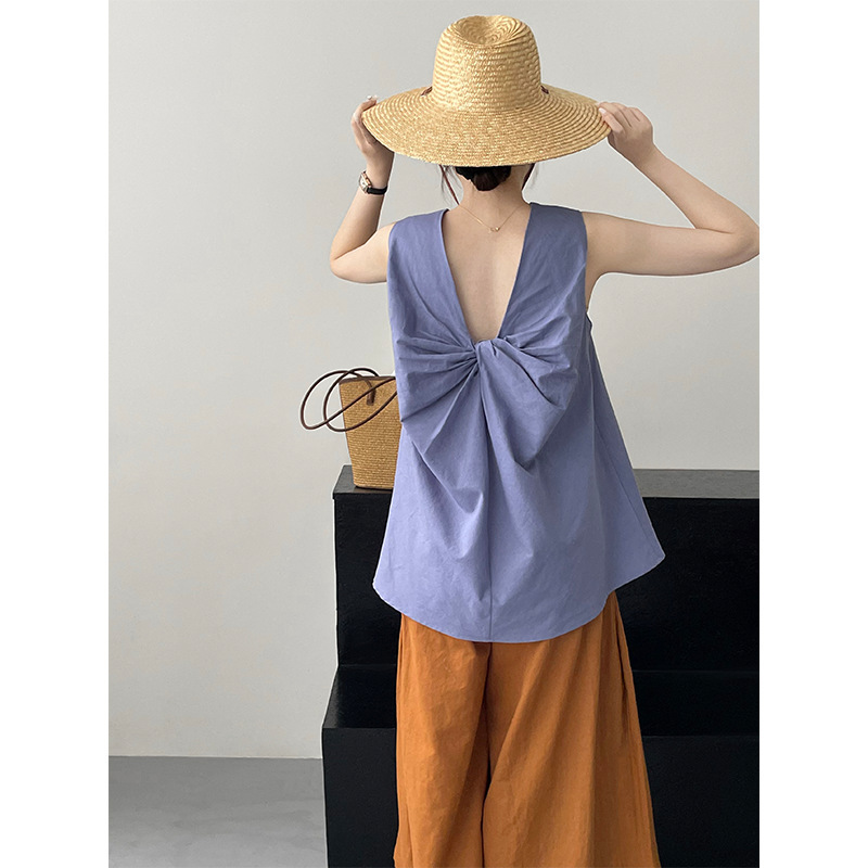 Sleeveless Shirt Loose Mid-length Top - Image 2