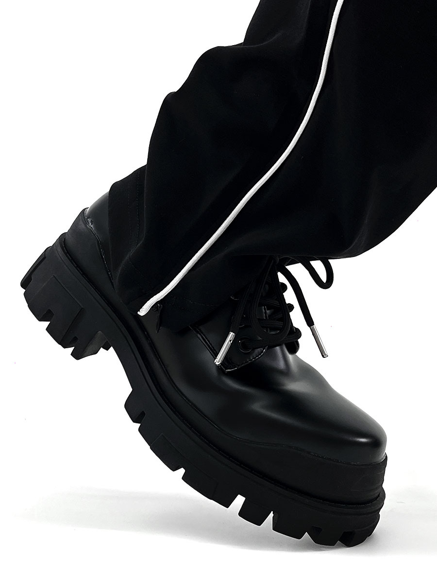 Thick Soled Men's British Commuting Formal Attire, High-end Black Elevated Leather Shoes — изображение 2