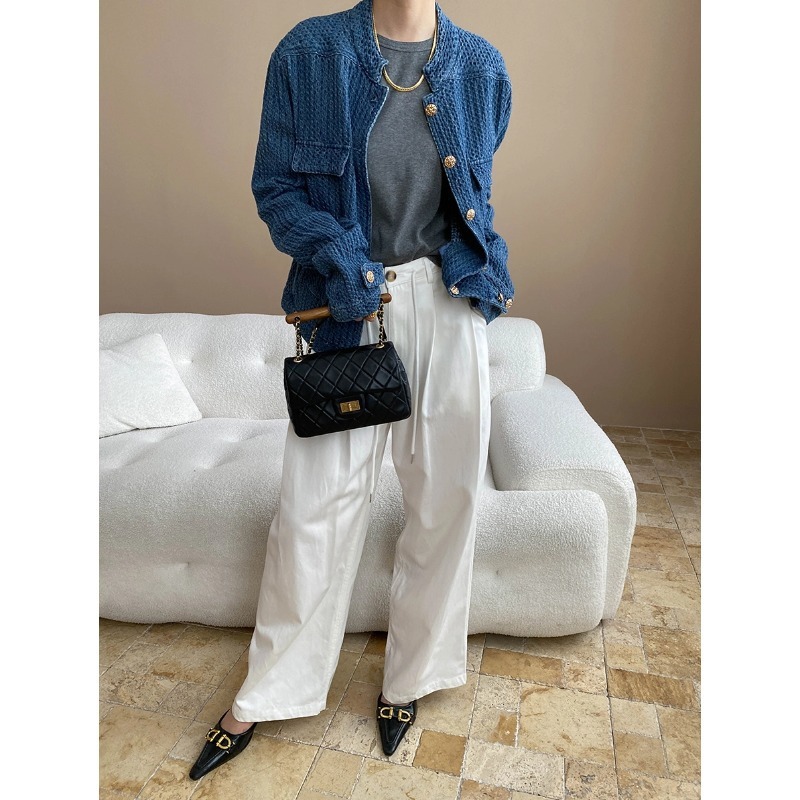 Texture Profile Classic Style Denim Jacket Coat - Image 5