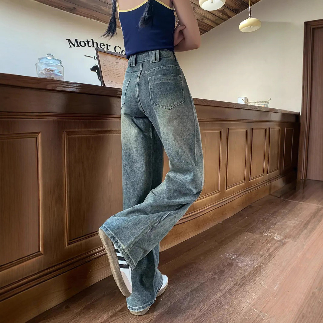 American Retro Loose Slimming And Straight New Mop - Image 4