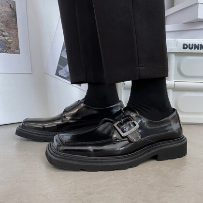 Men's Toe Flat Shiny Casual Shoes