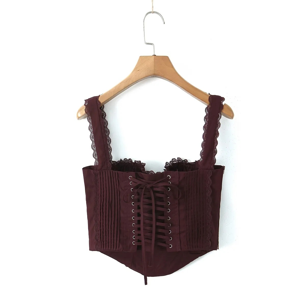 French Sexy Lace Trim Small Sling Vest — изображение 3