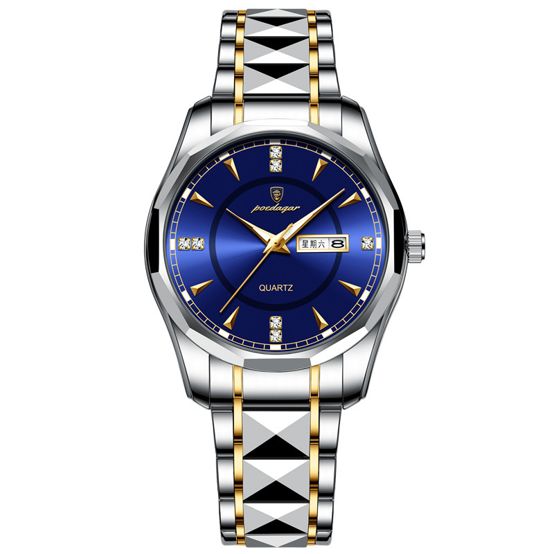 New Trendy Men's Watch Male Waterproof Tungsten Steel High-grade – Bild 4