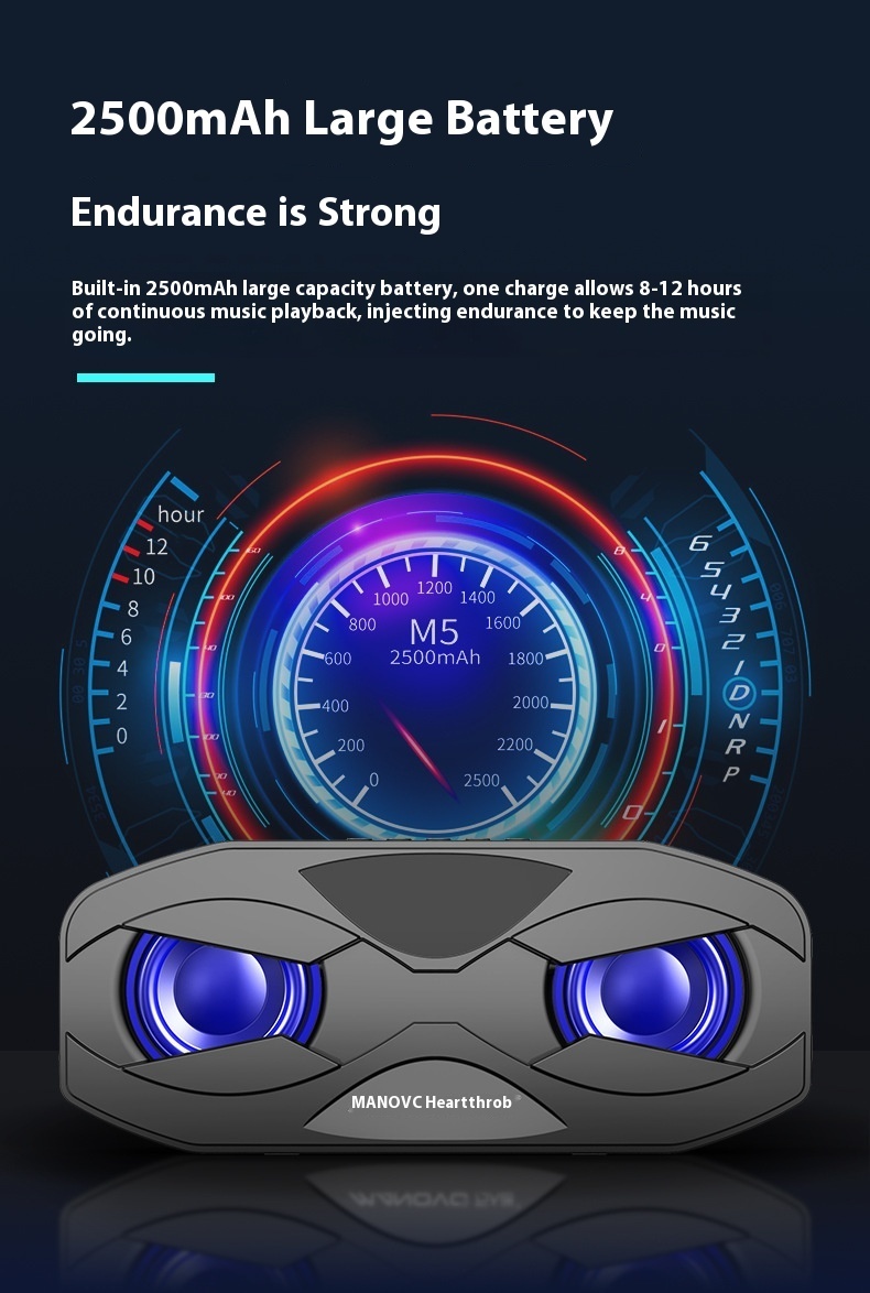 Bluetooth Subwoofer Colorful Light Small Speaker - Image 6