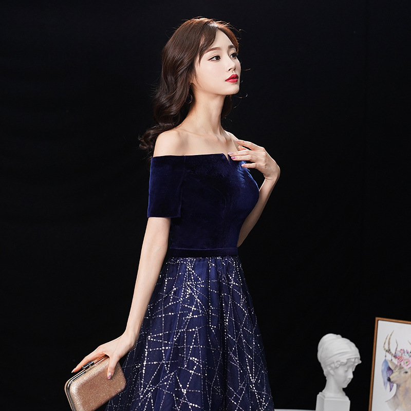 New One-Shoulder Slim Fit Temperament Long Costumes - Image 2