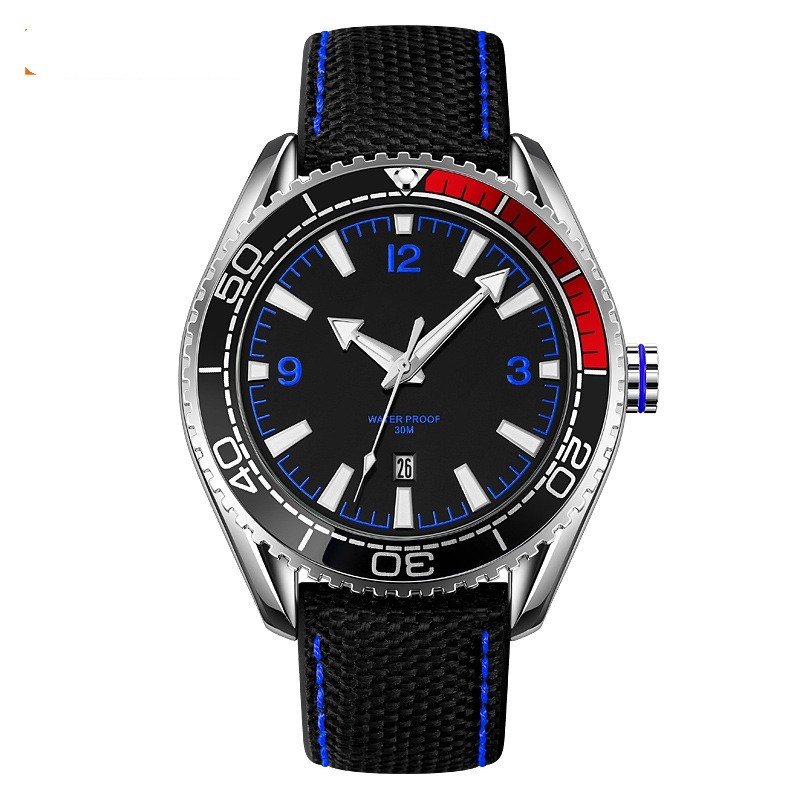 Men's Leather Belt Watch Men's Waterproof Calendar – Bild 3