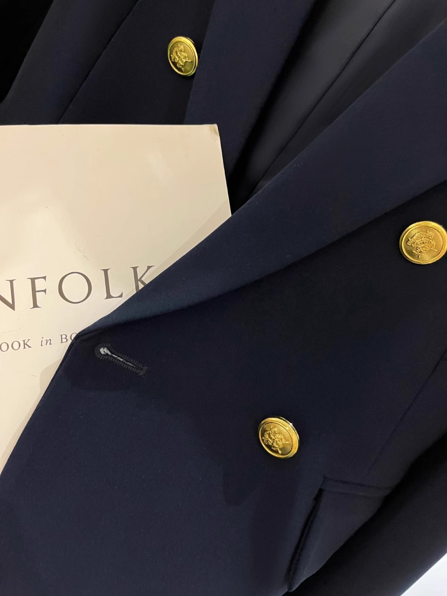 Navy Blue Leisure Simple Commute Easy Matching Coat - Image 4