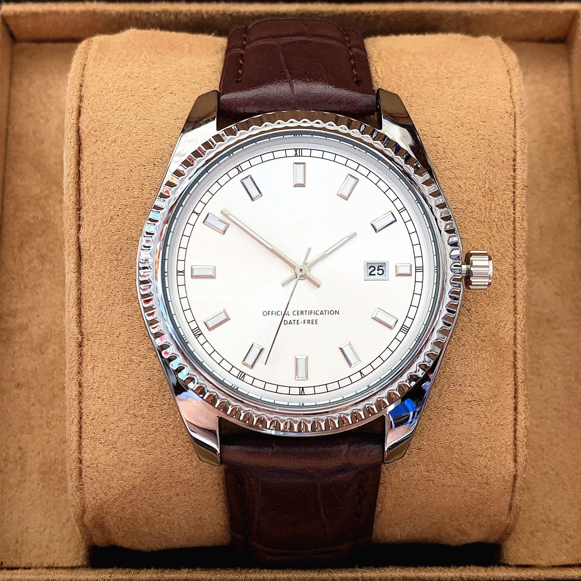 Business Leather Strap Classic Oyster Watch