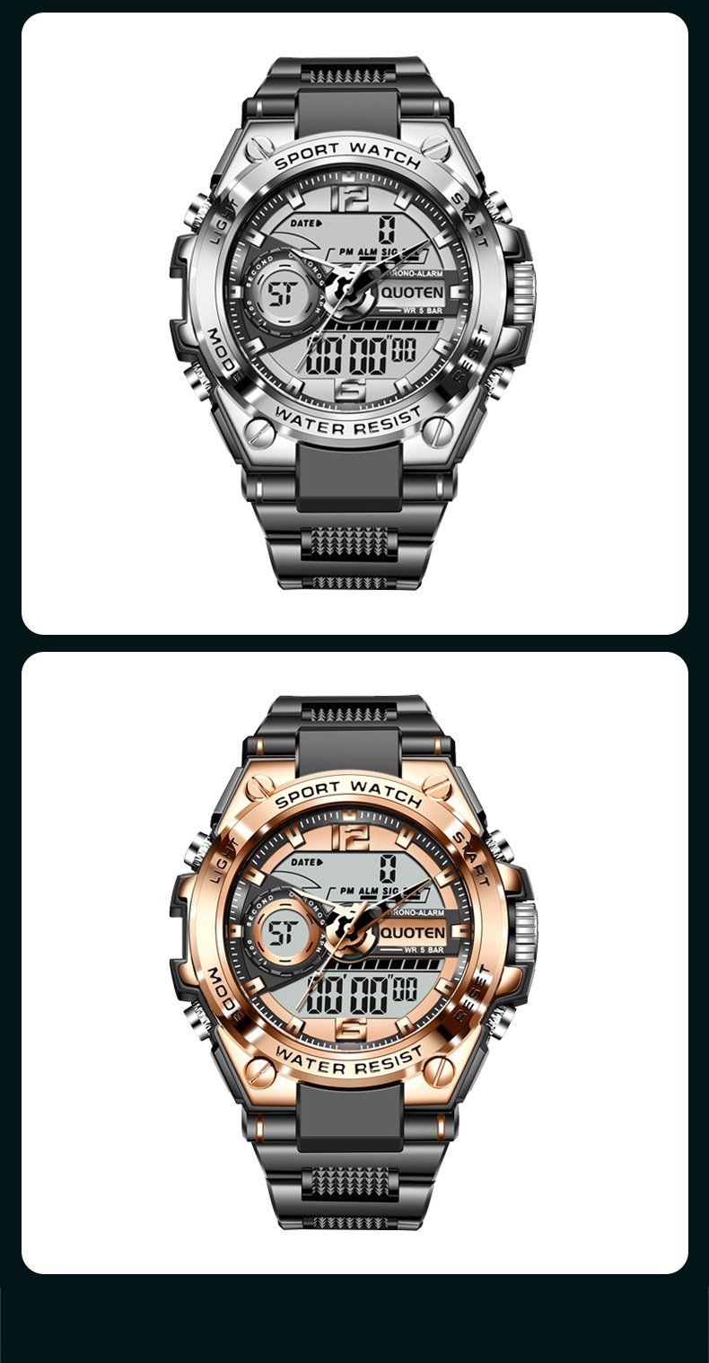 Waterproof Sports Electronic Quartz Watches Business Trends Watch Multi-function - Image 10
