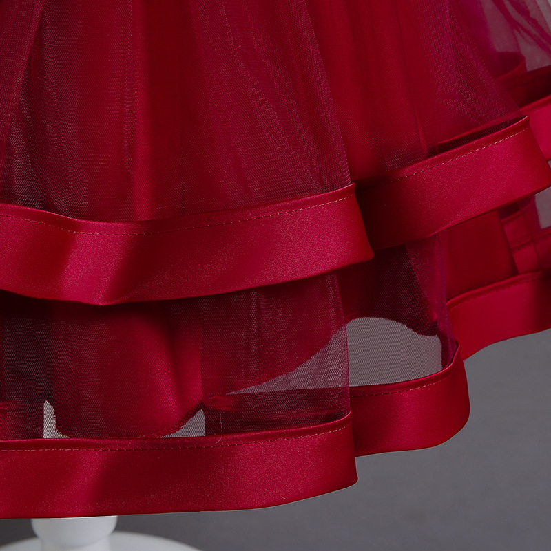 Girls' Birthday Solid Color Short Sleeve Dress - Image 6