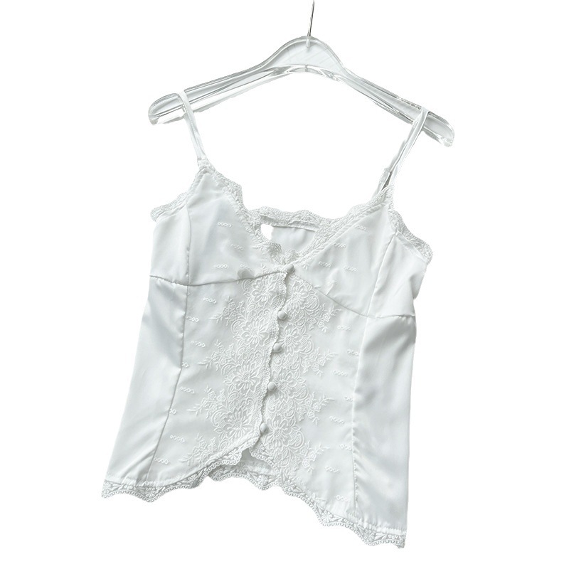 Lace Satin Sweet Slim Fit Small Slip Top 3403 – Bild 5