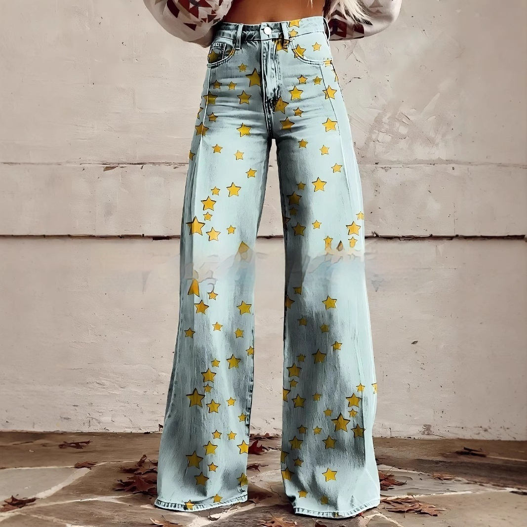 Plus Size Women's Casual Thin Imitation Jeans — изображение 2