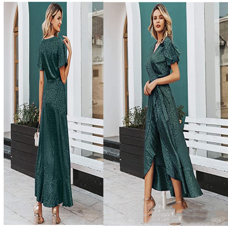 Women's Summer V-neck Ruffled Dress – Bild 10