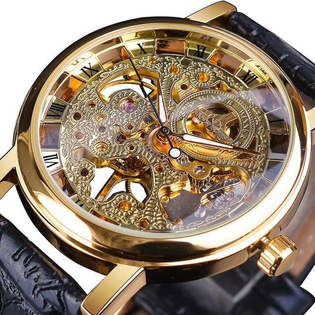 Fully Hollow Men's Manual Belt Mechanical Watch - Image 8