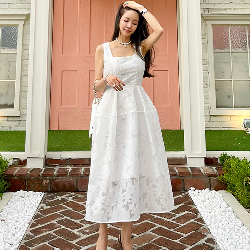 Women's New Temperament Waist Slim Fashion Jacquard Dress – Bild 2