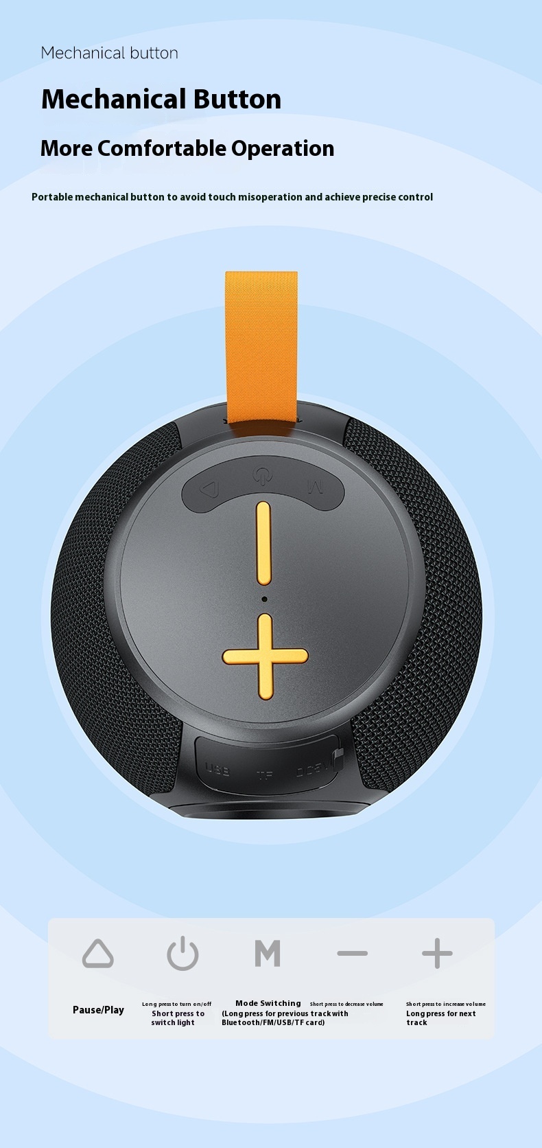 Bluetooth Speaker Portable RGB Lamp Portable Card Waterproof TWS Small Speaker - Image 3