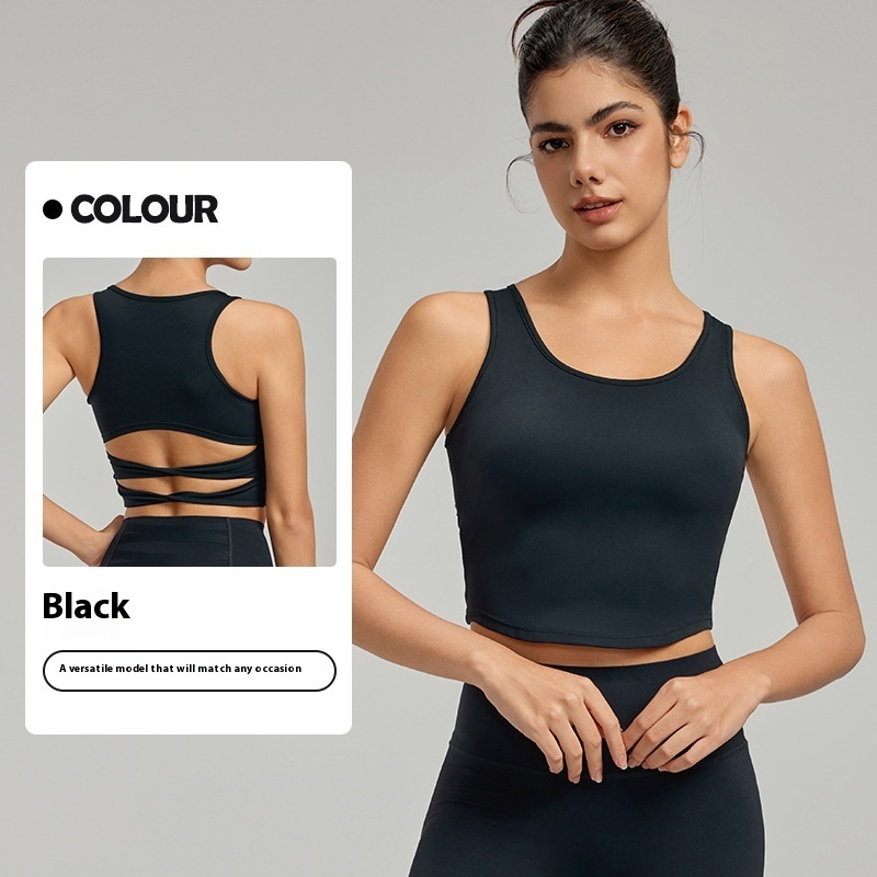 Sports Vest Women's Sexy Back Waist Yoga Clothes With Chest Pad - Image 7