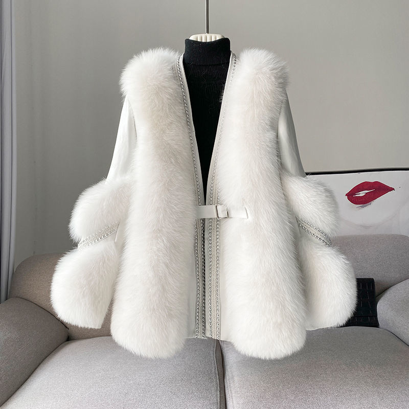 Loose Fashionable Warm Mid-length Fur Coat - Image 6