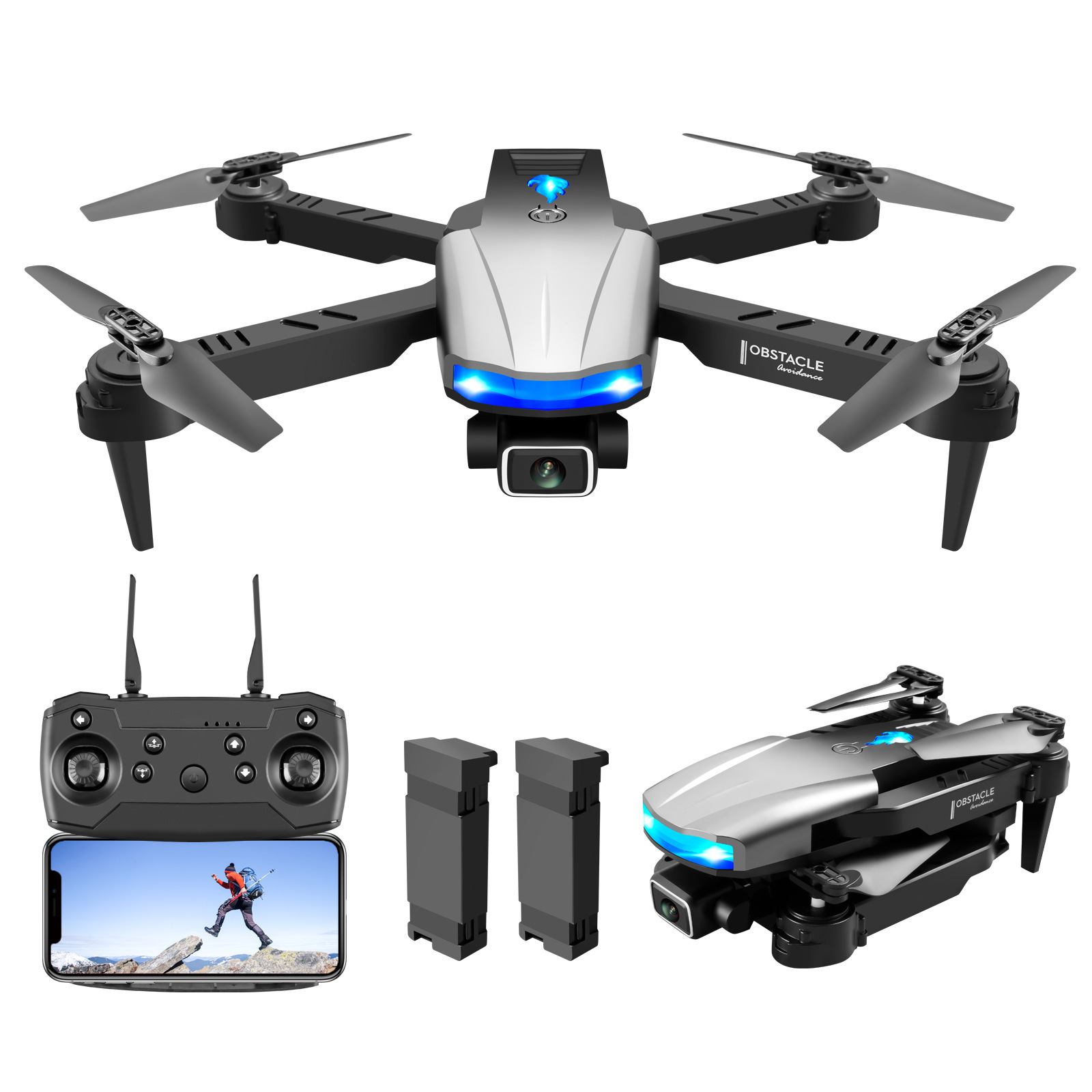 S85 Three-side Obstacle Avoidance UAV 4K Aerial Photography HD Dual Camera Four-axis - Image 5