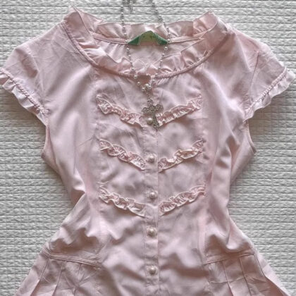 Slim Fit Short Sleeve Slimming Sweet Cool Flower Top