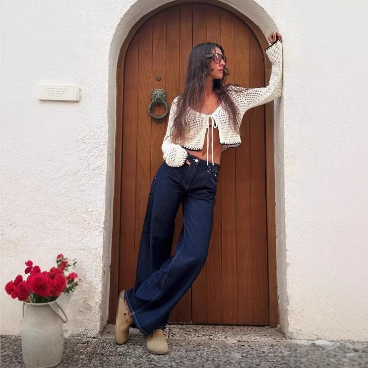 Early Autumn Mid Waist All-matching Straight Pants - Image 2