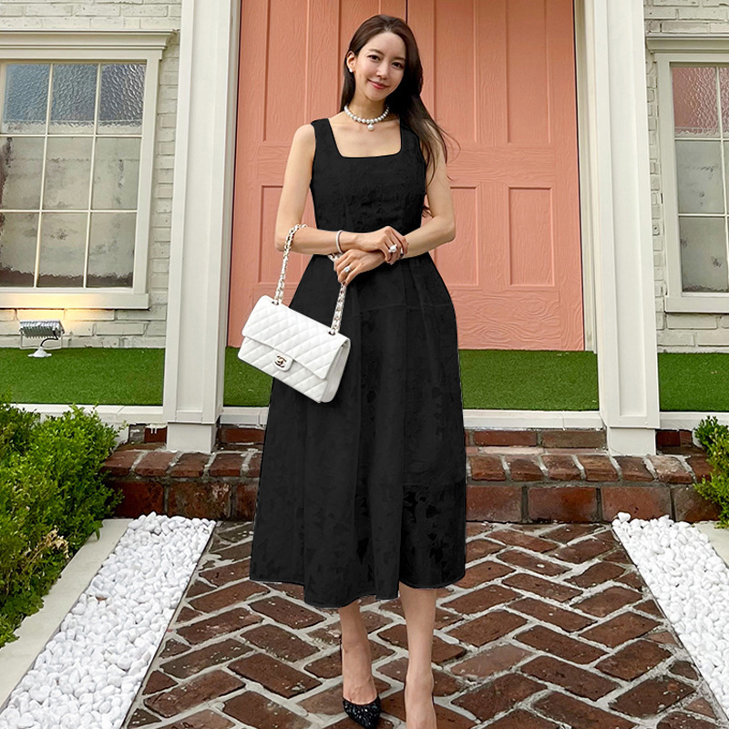 Women's New Temperament Waist Slim Fashion Jacquard Dress – Bild 4