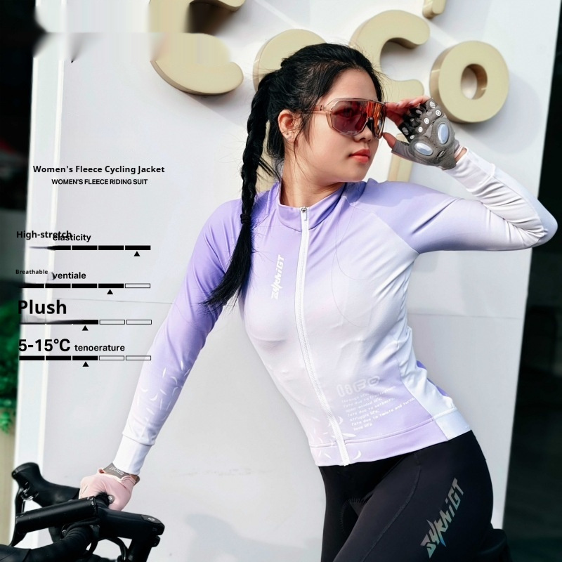 Autumn And Winter Road Bike Long-sleeved Jersey Women's Windproof – Bild 3