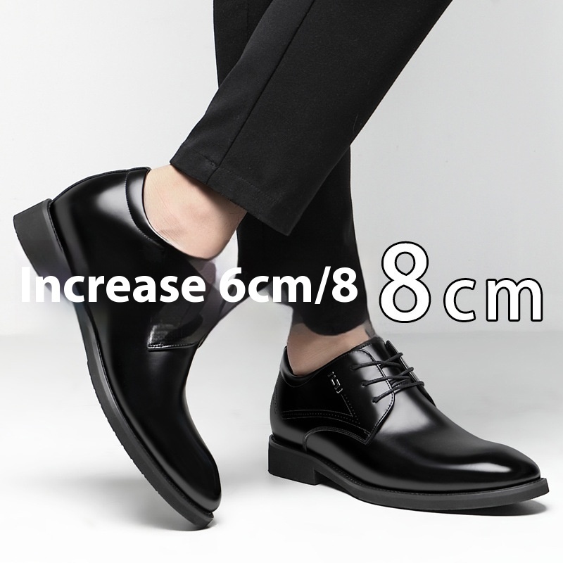Business Formal Wear Genuine Leather Breathable Increased Men's Shoes - Image 4