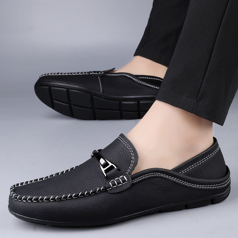 Extra Large Casual Leather Shoes Leather Widened Gommino — изображение 3