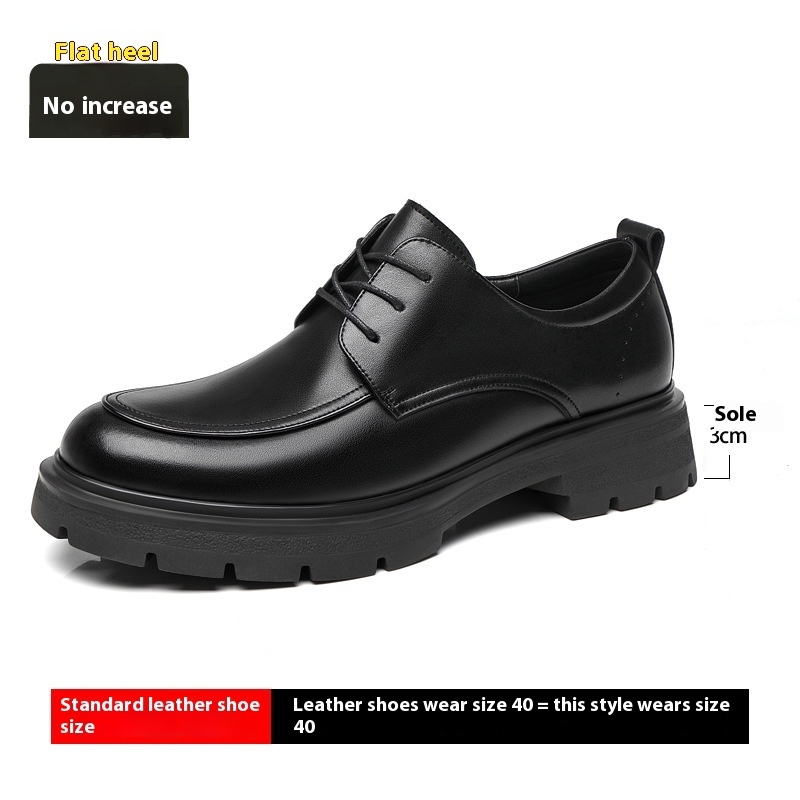 Height Increasing Insole Business Formal Wear Leather Shoes - Image 10