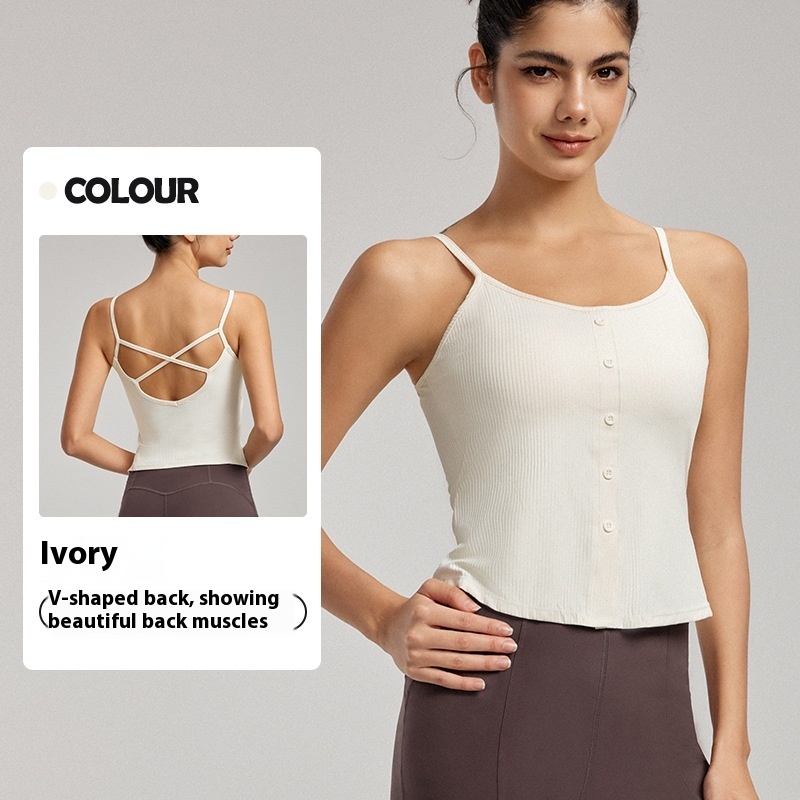 Sexy Beauty Back Spaghetti Strap Bra Slim Vest - Image 2