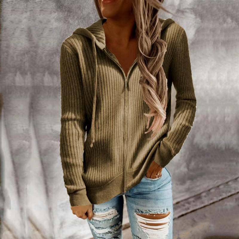 Women's Zip Up Hoodies Sweatshirts Sweater Fall Outfits Casual Long Sleeve Drawstring Jackets - Image 5