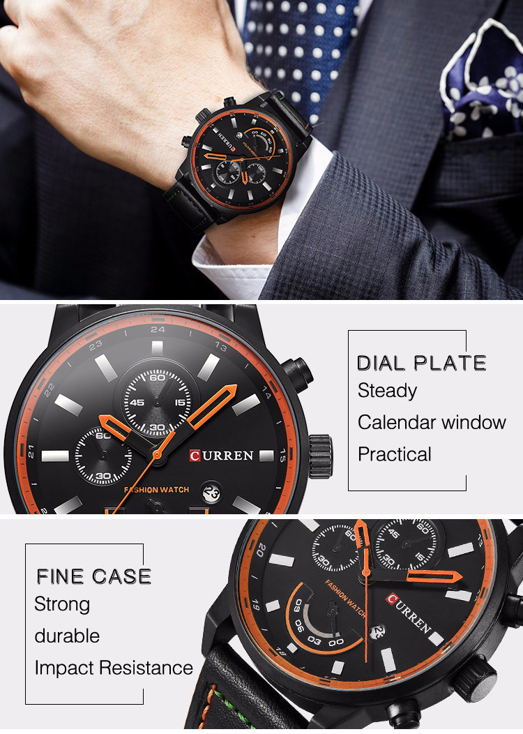 Casual Men's Watch Belt Calendar Quartz Watch - Image 8