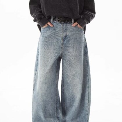 Retro Straight Jeans Loose High Waist Slimming