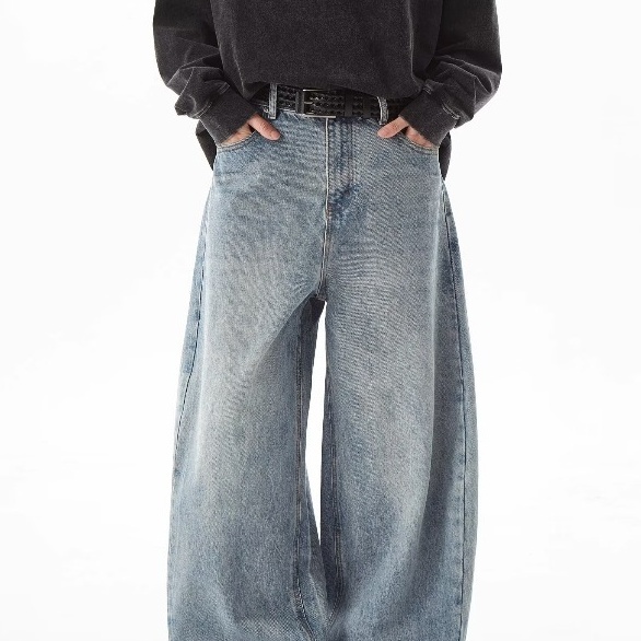 Retro Straight Jeans Loose High Waist Slimming