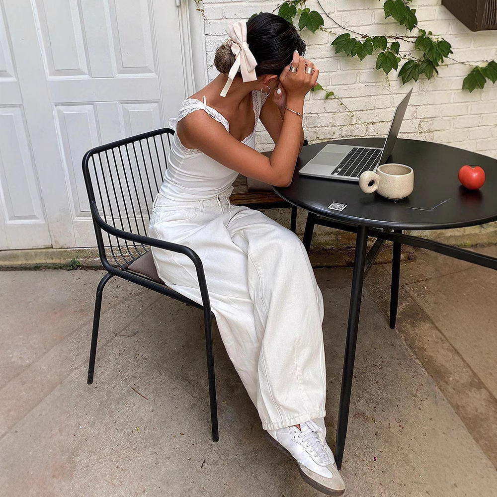 Vintage Jeans Wide Leg Casual Long Pants – Bild 5