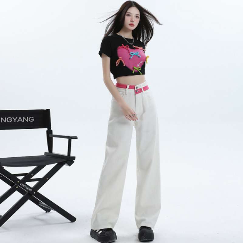 Women's All-match Casual Straight-leg Wide-leg Jeans - Image 9