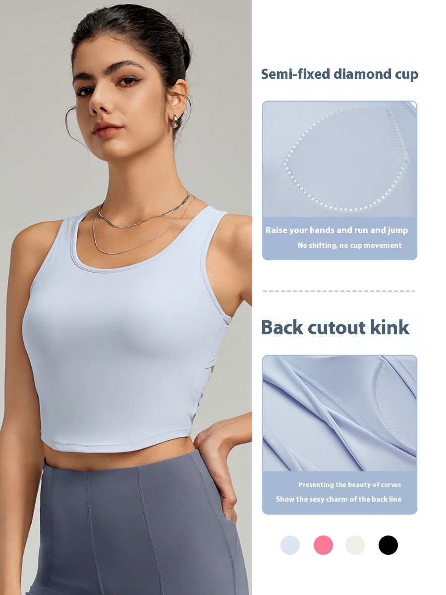 Sports Vest Women's Sexy Back Waist Yoga Clothes With Chest Pad - Image 4