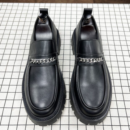 Black Hairstylist Korean Style British Casual Slip-On Shoes