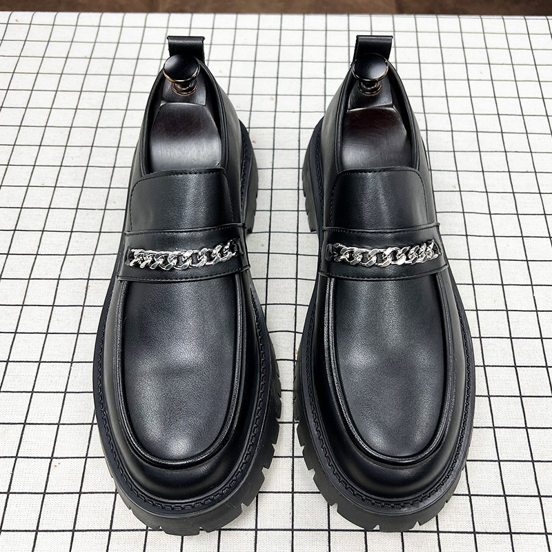 Black Hairstylist Korean Style British Casual Slip-On Shoes