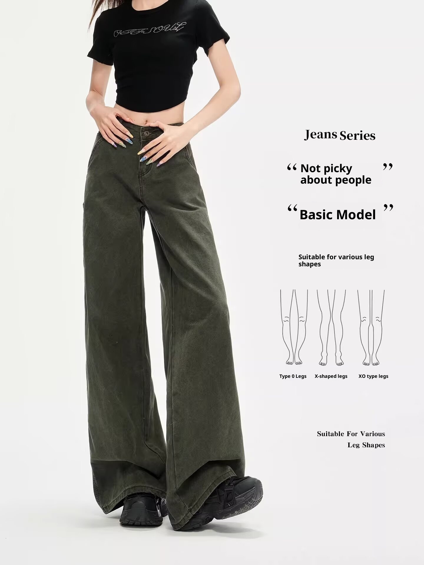 Women's Summer New Design Loose Straight-leg Flared Casual Overalls — изображение 3