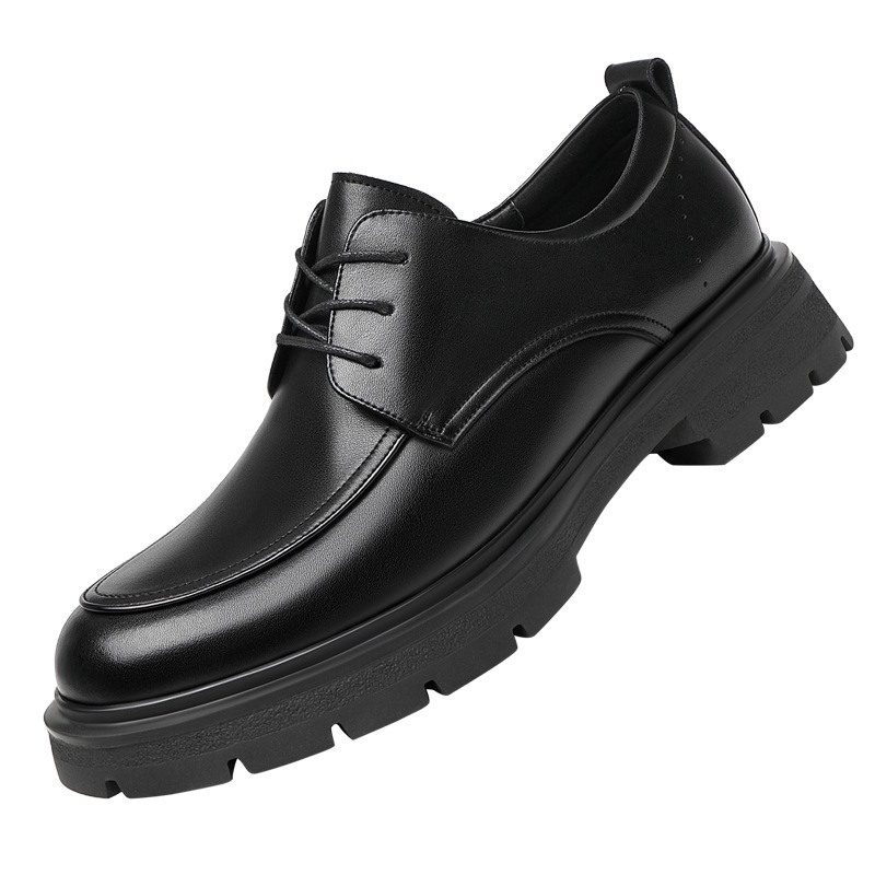 Height Increasing Insole Business Formal Wear Leather Shoes - Image 5