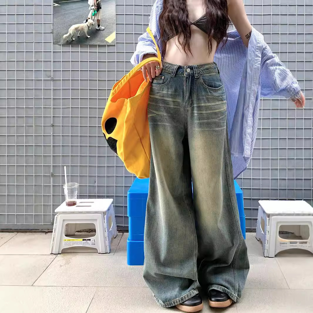 American Retro Distressed Straight Jeans - Image 2